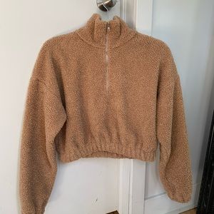 TEDDY CROPPED QUARTER ZIP